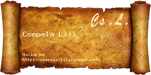 Csepela Lili névjegykártya
